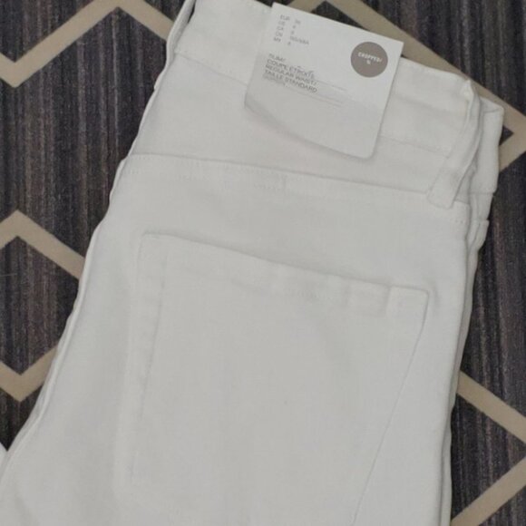 NWT H&M Ivory slim regular waist cropped skinny jeans - Picture 3 of 10